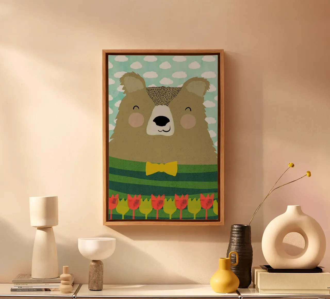 Gardener Bruno canvas met Baklijst van treechild