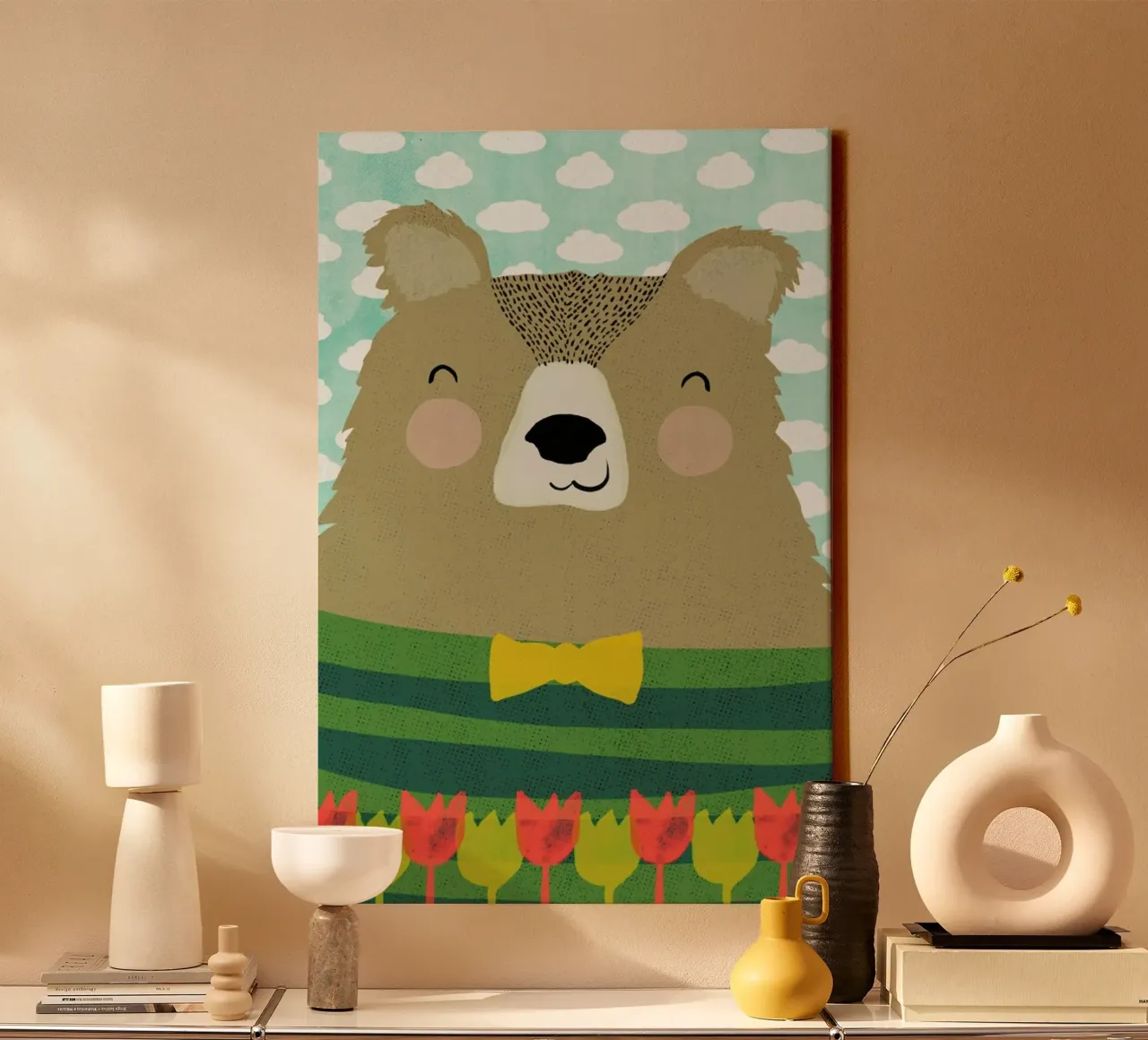 Gardener Bruno canvas met Baklijst van treechild