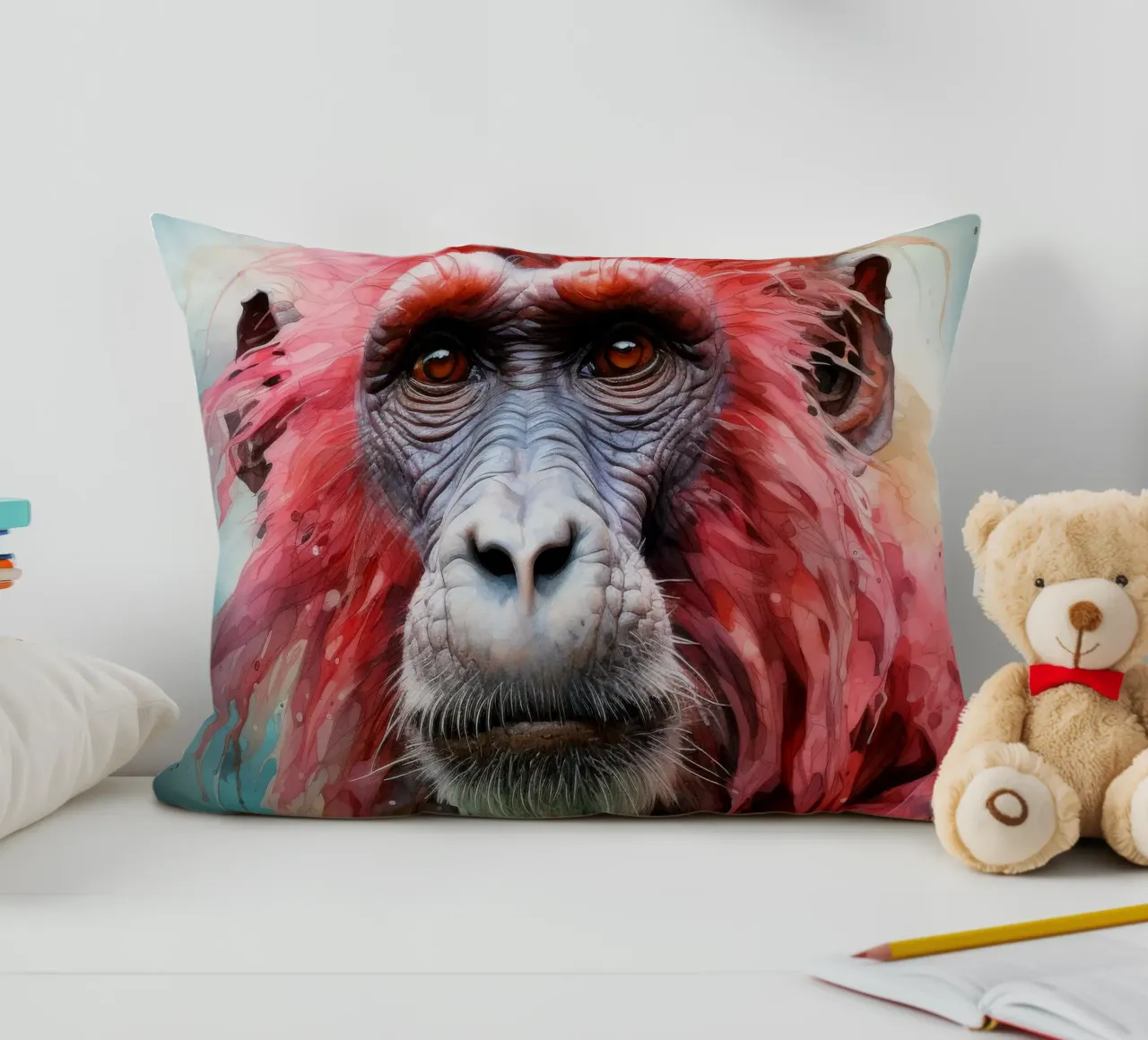 Ritratto di babbuino cuscino da Animal Portraits