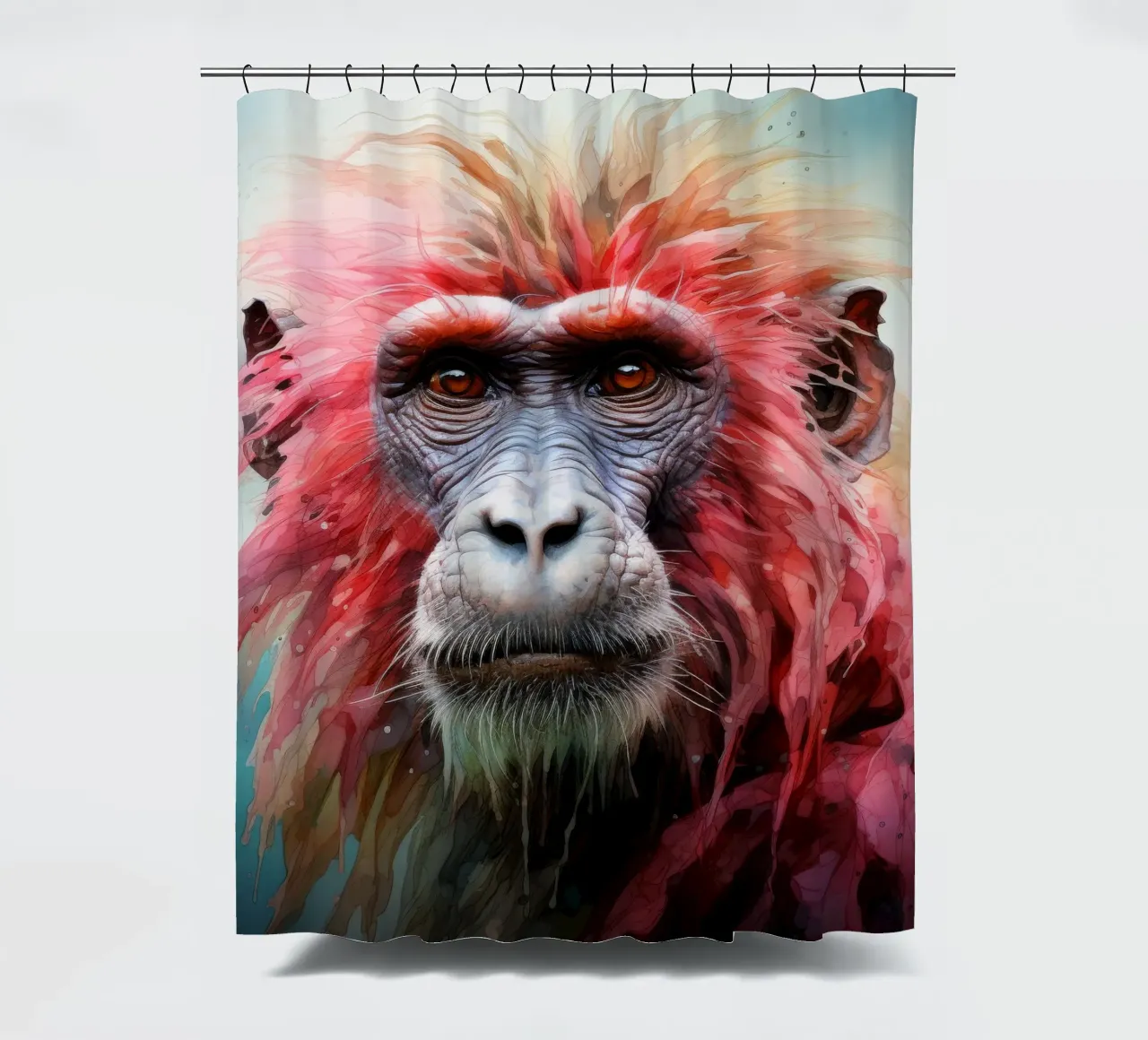 Ritratto di babbuino tenda da doccia da Animal Portraits