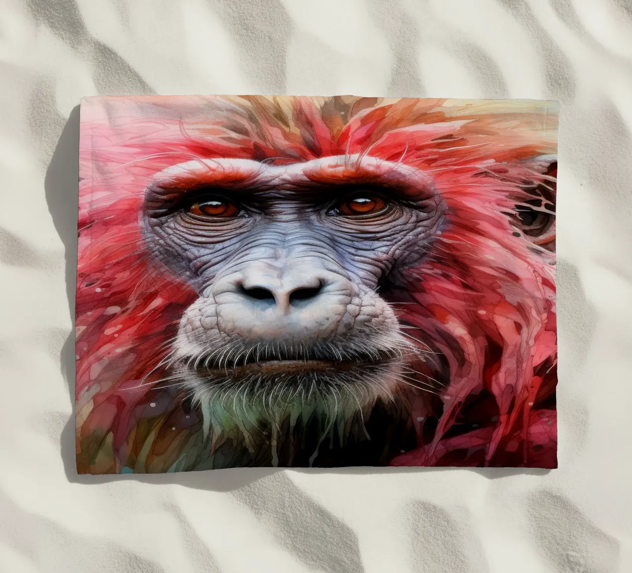 Ritratto di babbuino telo mare da Animal Portraits