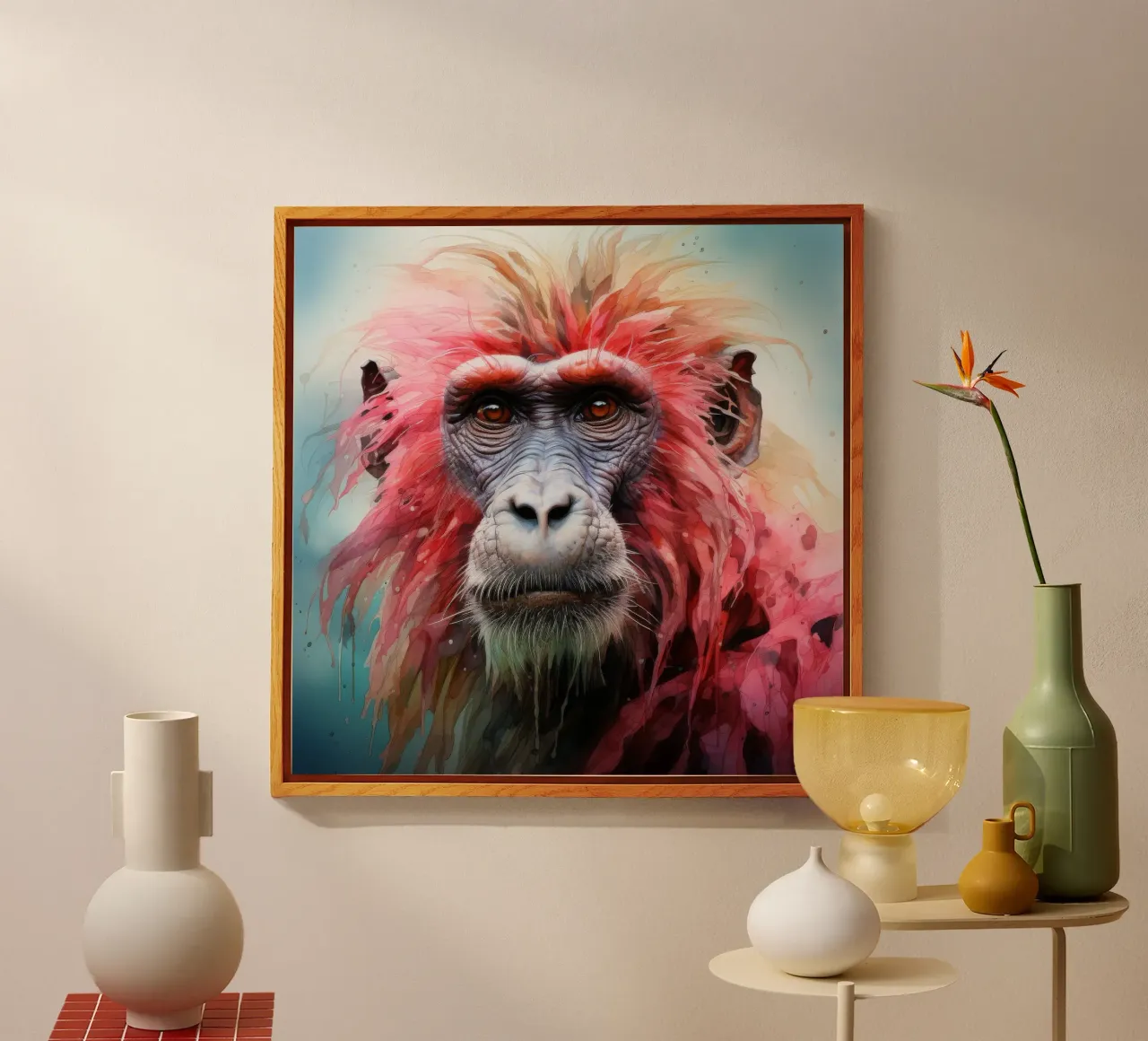Ritratto di babbuino plexiglass da Animal Portraits