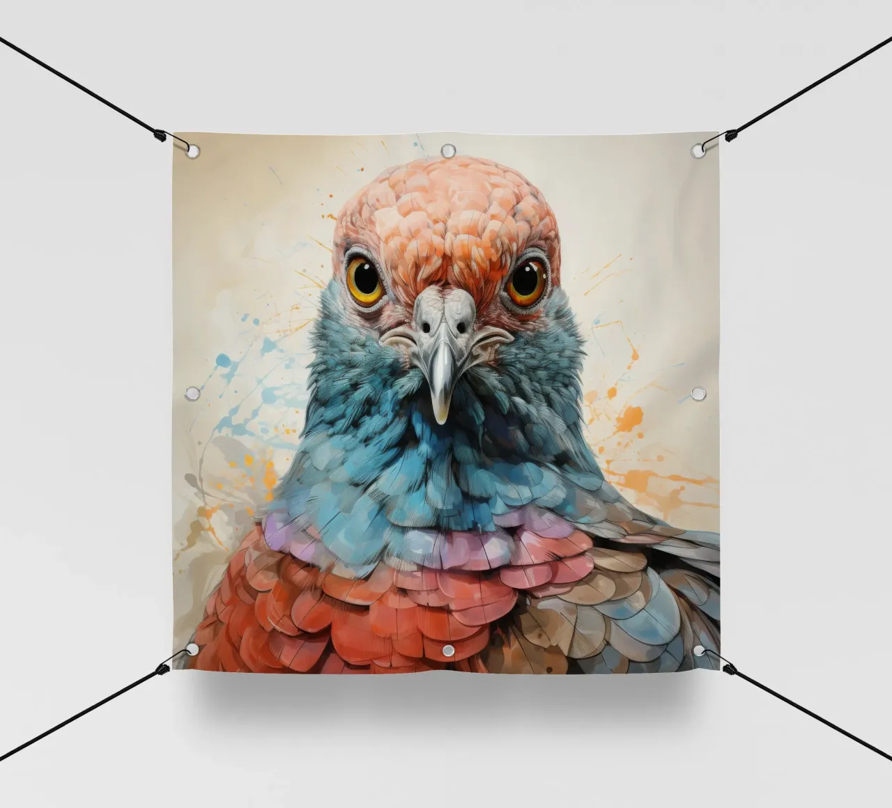 Ritratto di colomba di Barberia telo in pvc da Animal Portraits