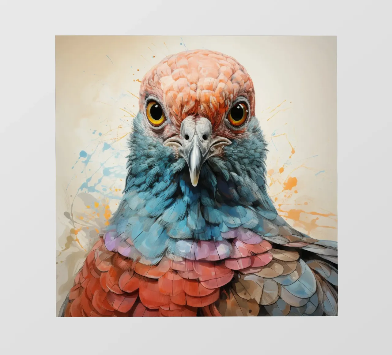Ritratto di colomba di Barberia telo in pvc da Animal Portraits