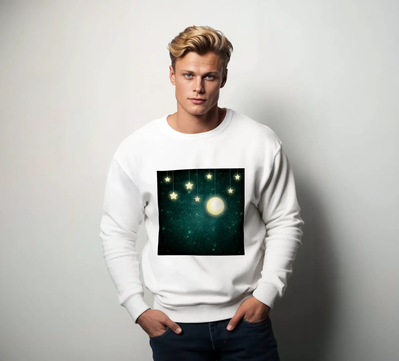 Luna e stelle felpa da Spiritual Touch