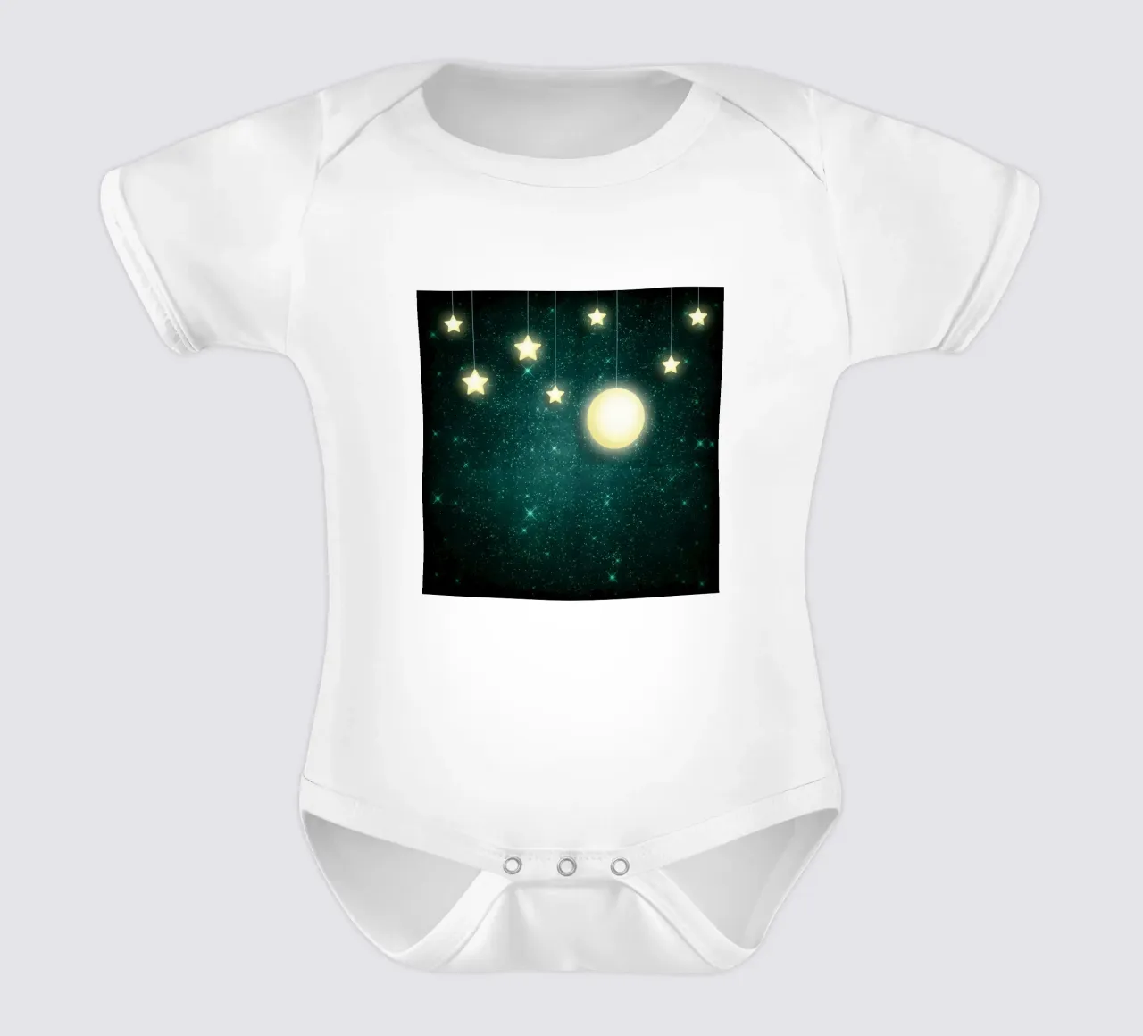 Luna e stelle body neonato maniche corte da Spiritual Touch