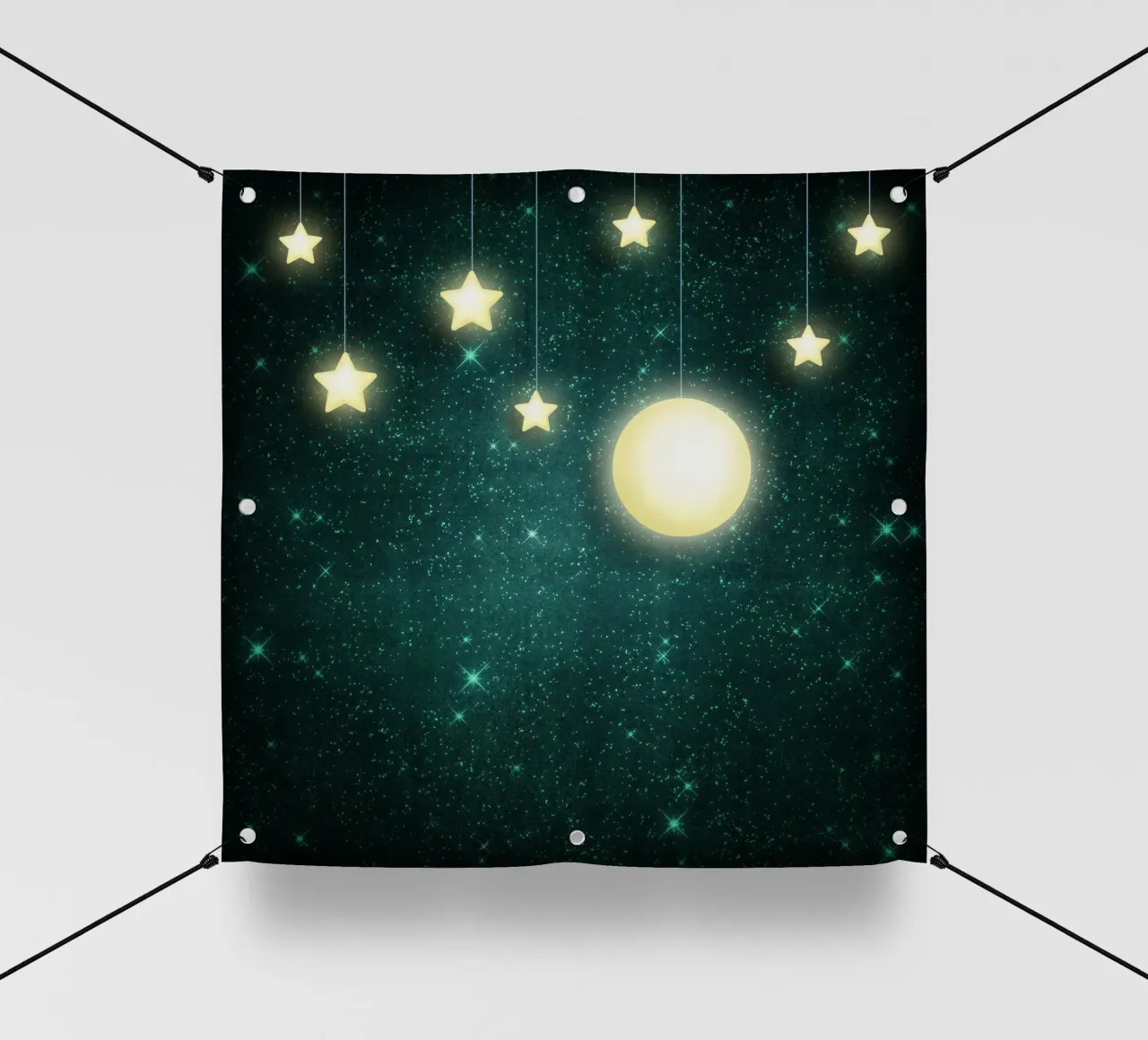 Luna e stelle telo in pvc da Spiritual Touch
