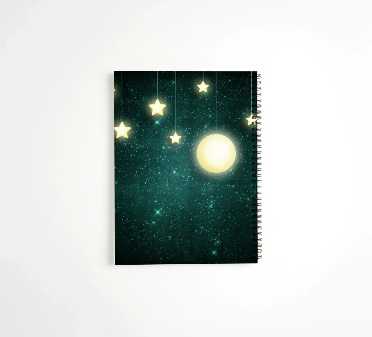 Moon & Stars spiral notebook by Spiritual Touch