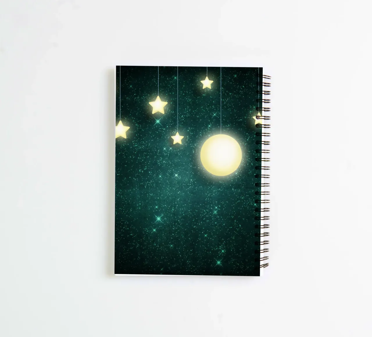 Moon & Stars spiral notebook by Spiritual Touch