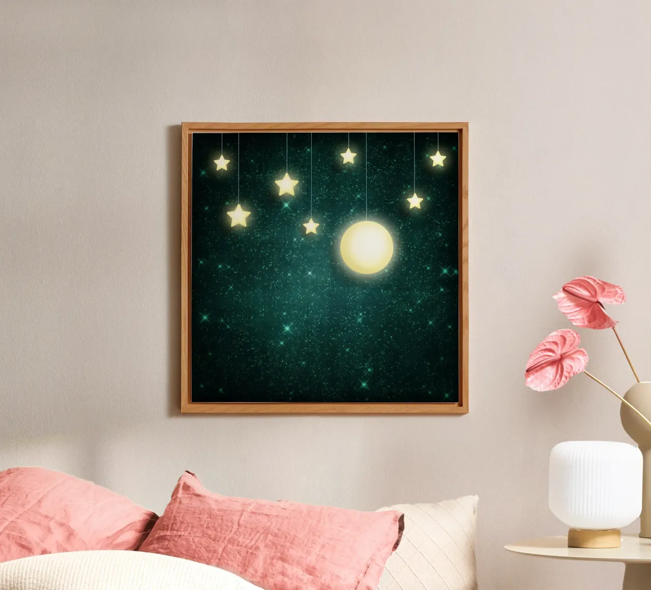 Luna e stelle alluminio dibond da Spiritual Touch