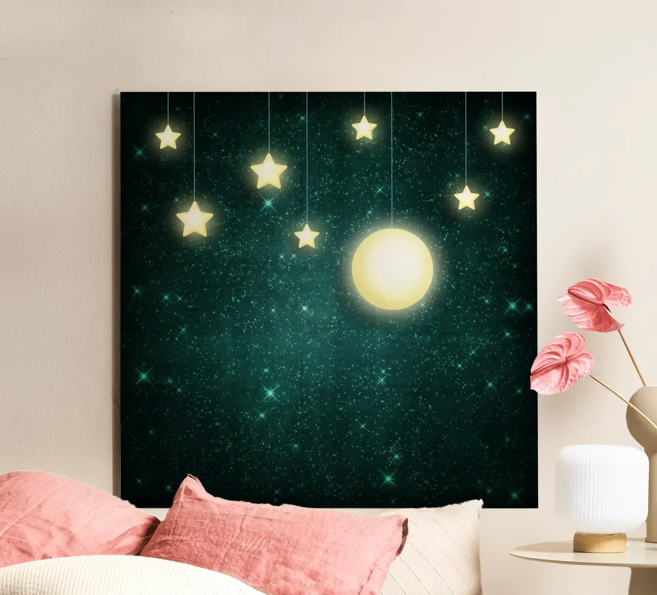 Luna e stelle alluminio dibond da Spiritual Touch
