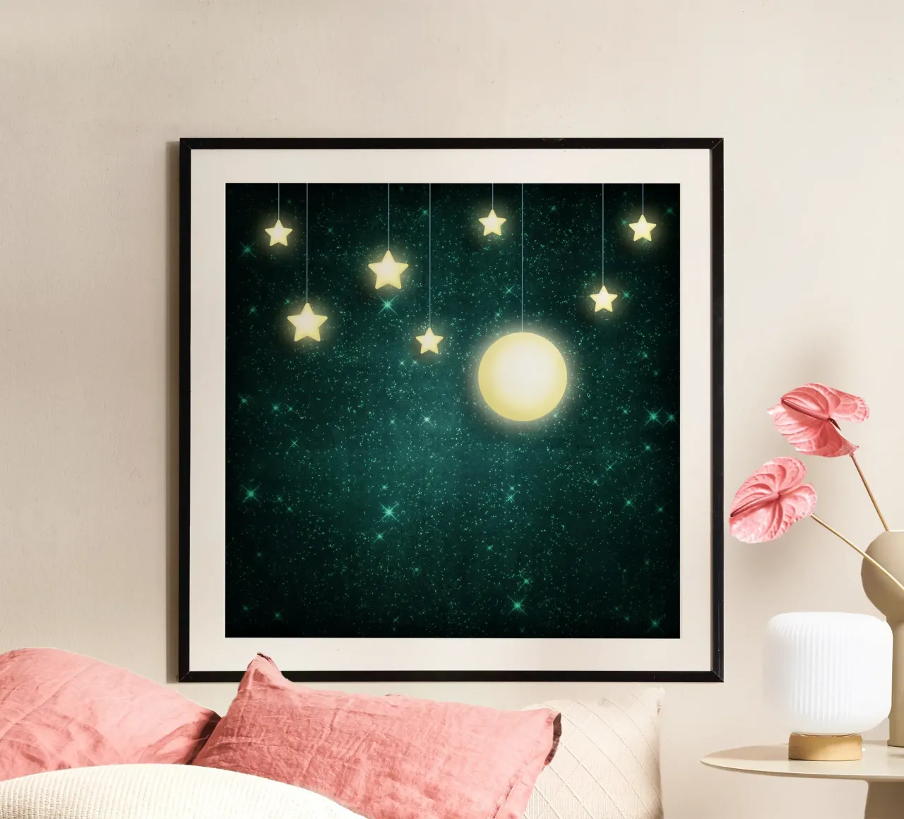 Luna e stelle poster da Spiritual Touch