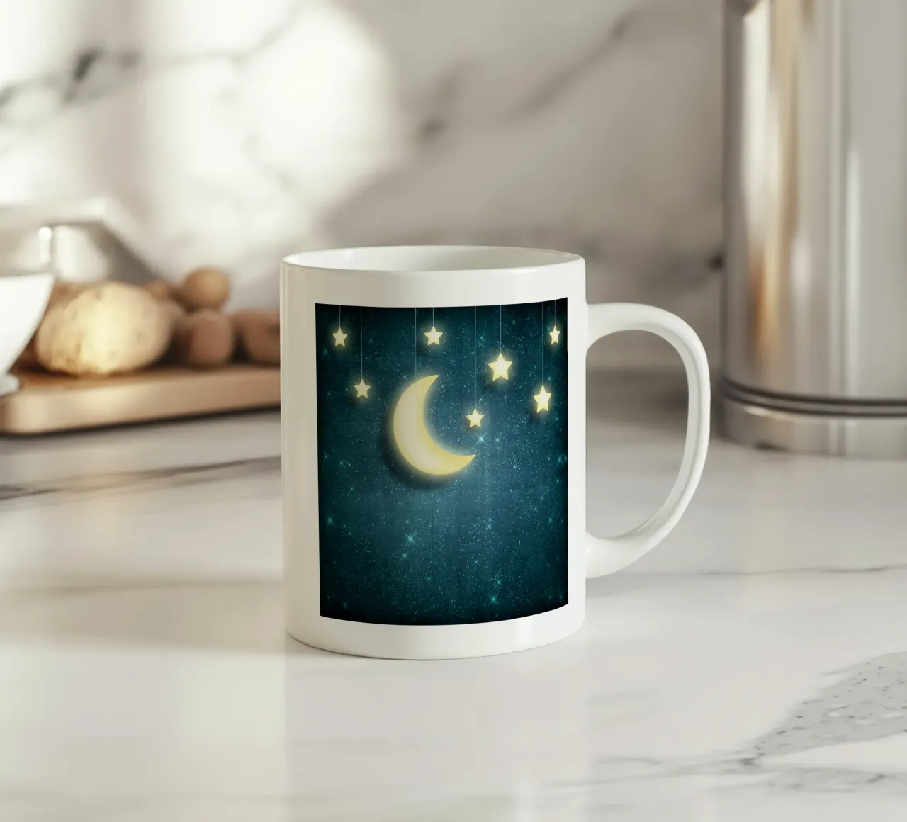 Luna e stelle tazza in ceramica da Spiritual Touch