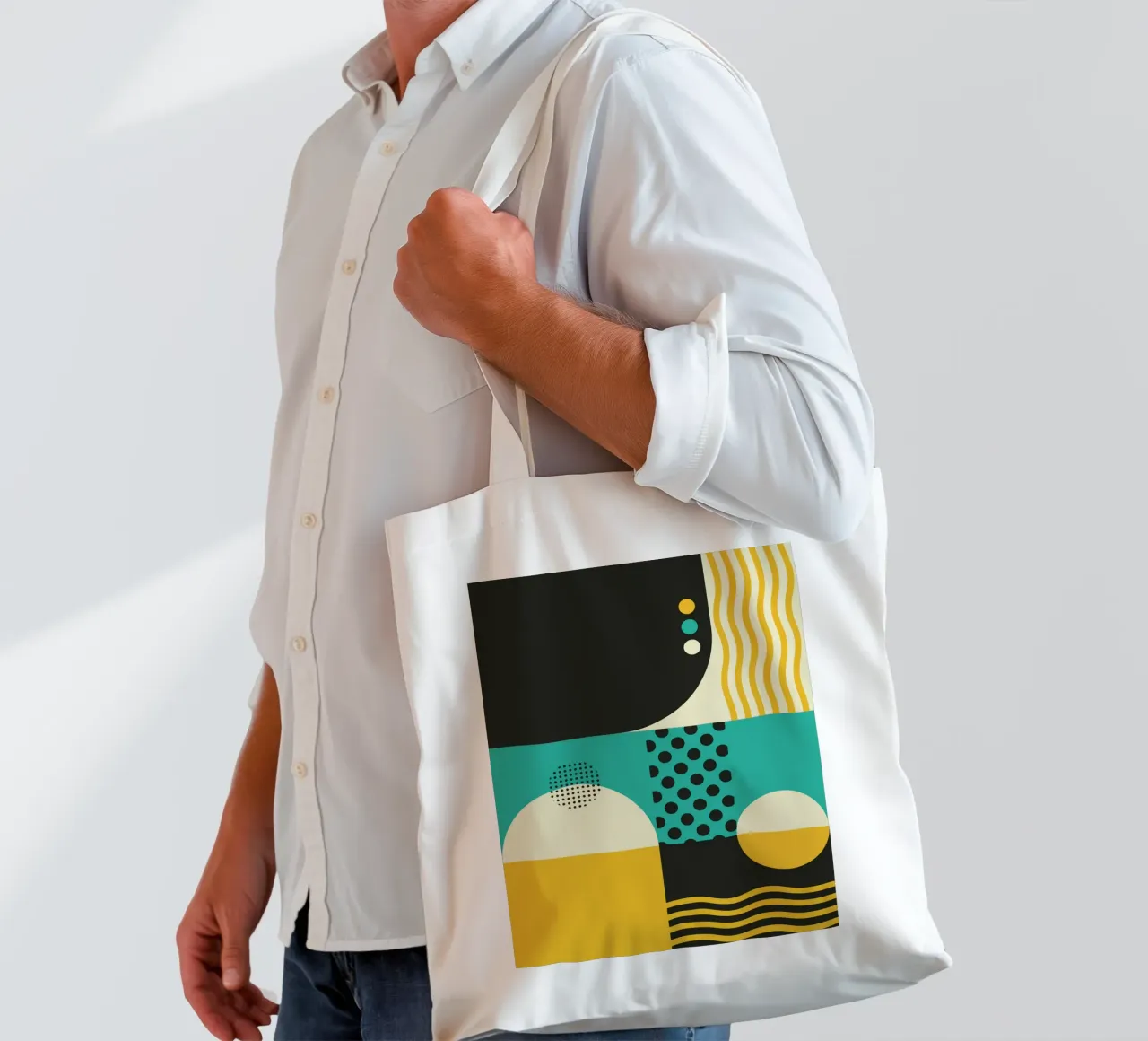 Modern Retro Pattern Series #1 borsa in juta da Stephan Kochs