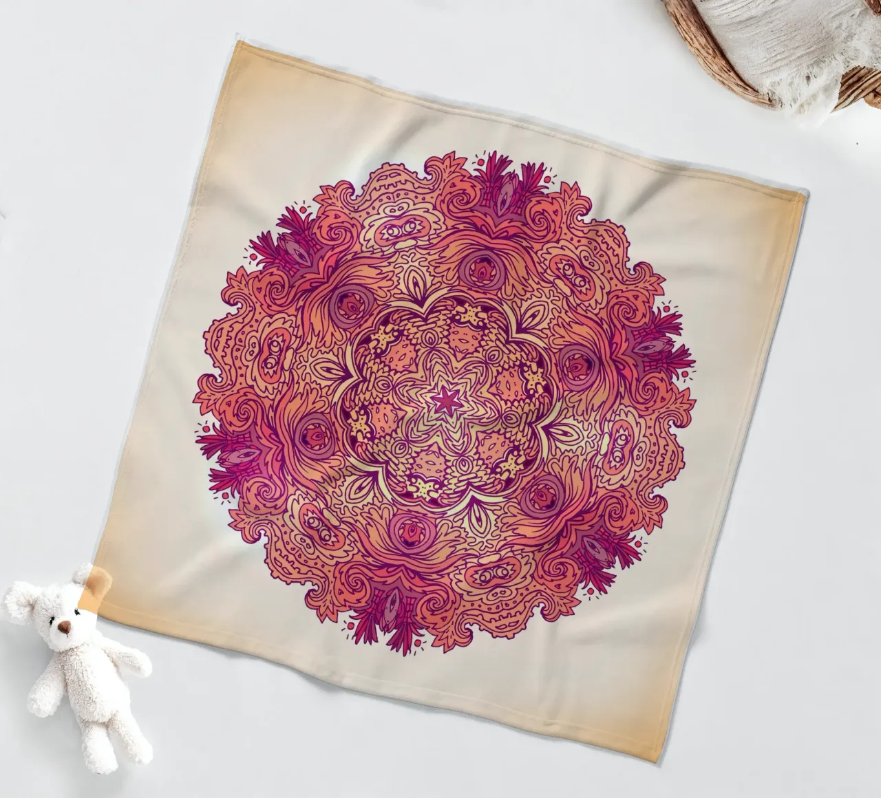 Mandala floreale coperta in pile da Spiritual Touch