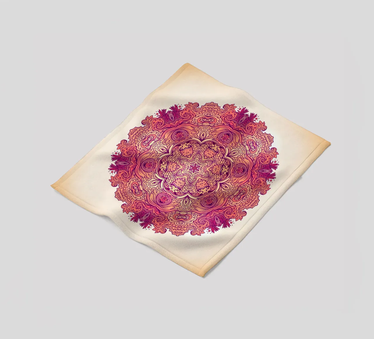 Mandala floreale coperta in pile da Spiritual Touch