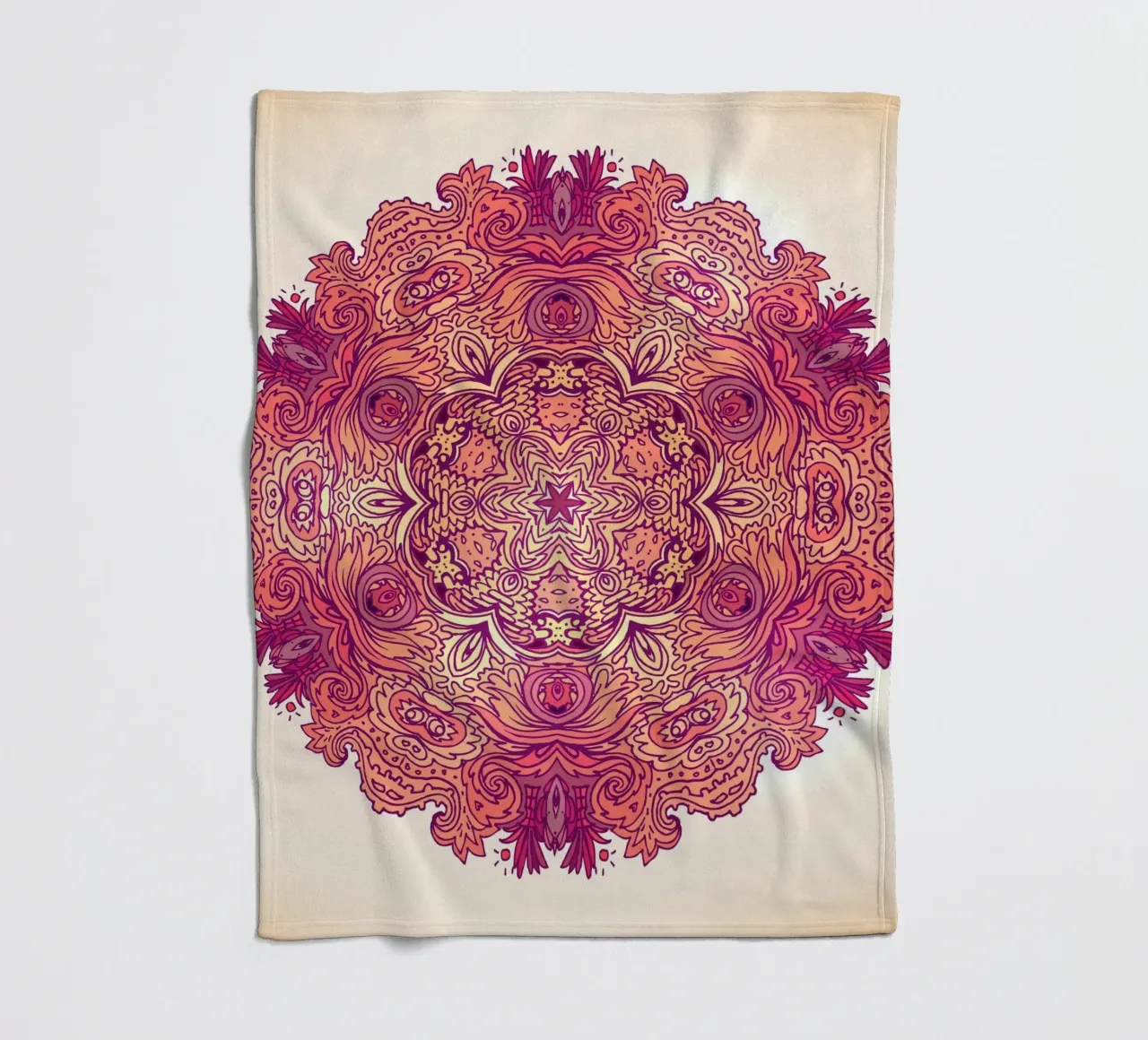 Mandala floreale coperta in pile da Spiritual Touch