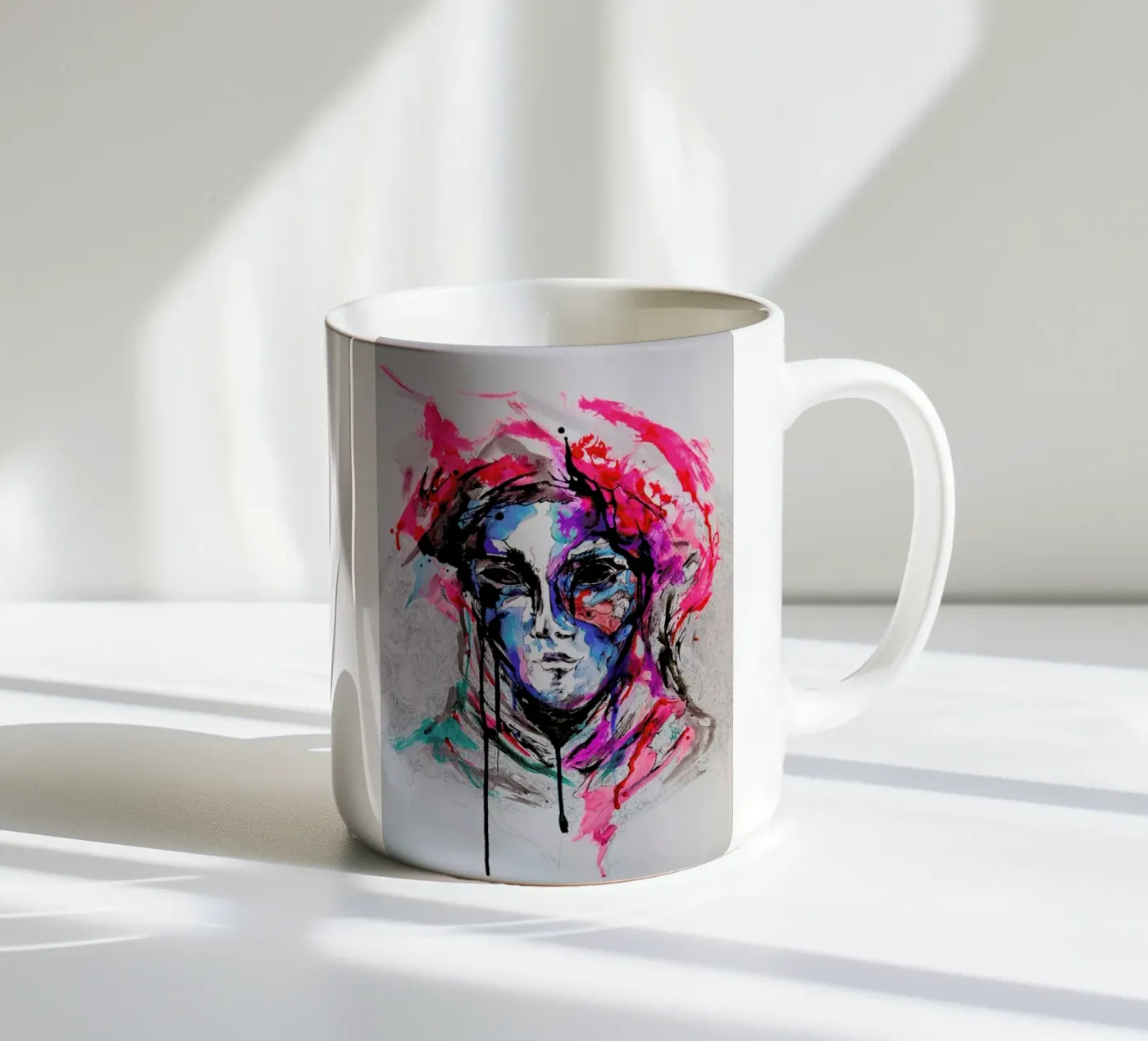 Masq ceramic mug by Marc Allante