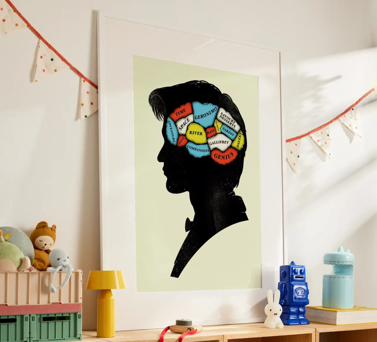 Dr. Who poster con telaio in plastica da Chris Wharton