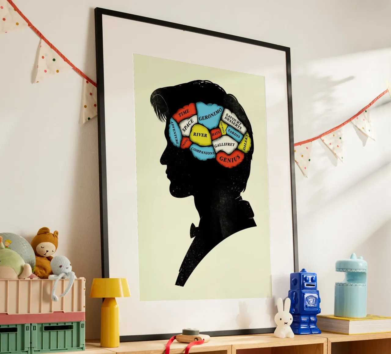 Dr. Who poster con telaio in plastica da Chris Wharton