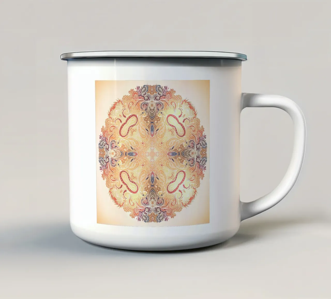 Mandala floreale tazza in smalto da Spiritual Touch