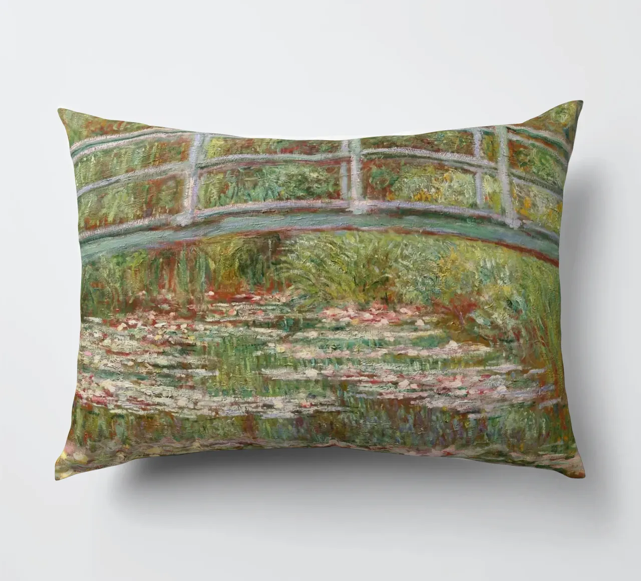 Claude Monet - Ponte su uno stagno di ninfee cuscino da Timeless Artworks