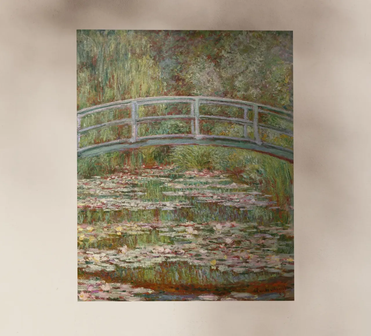 Claude Monet - Ponte su uno stagno di ninfee pellicola backlit da Timeless Artworks