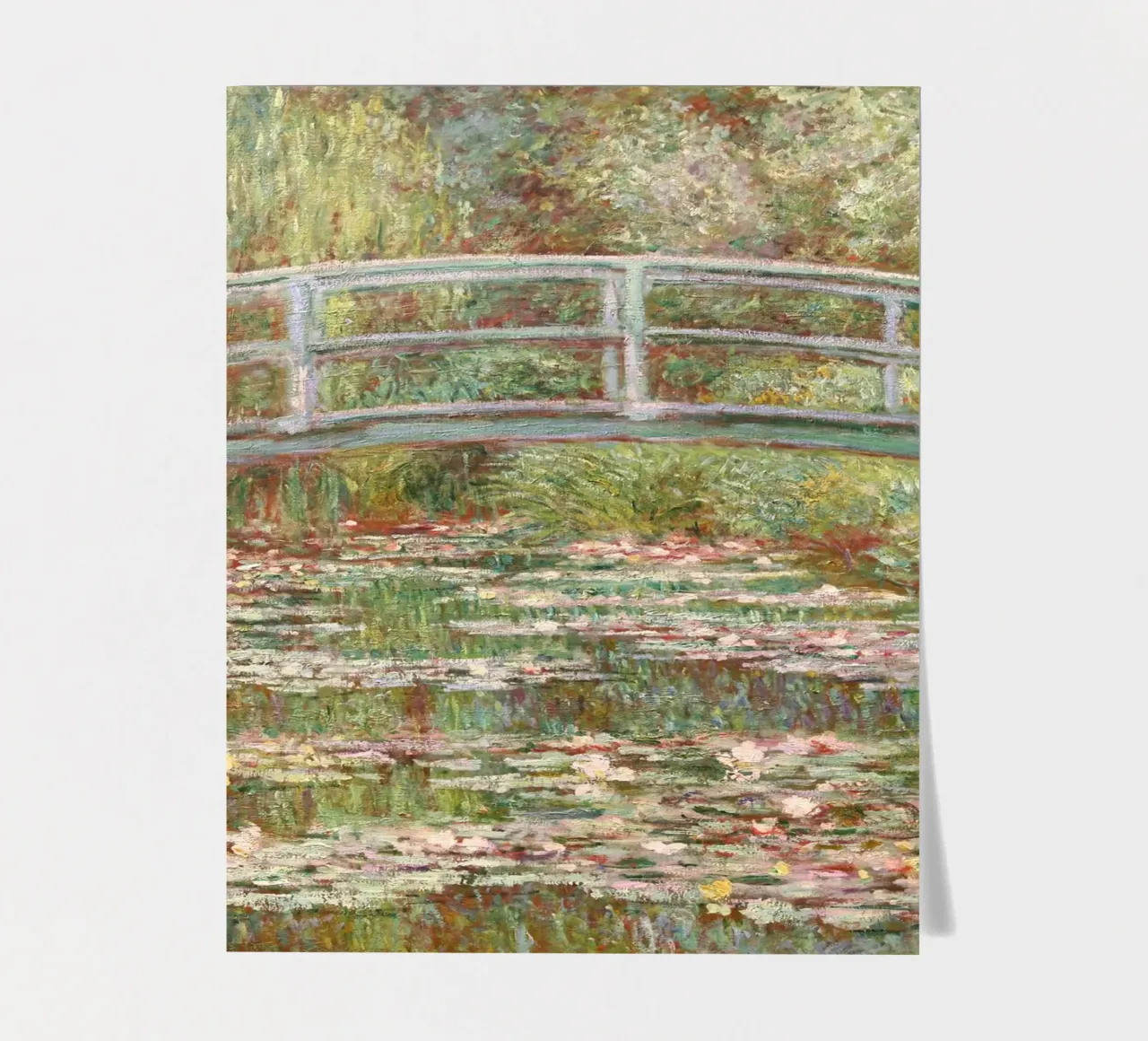 Claude Monet - Ponte su uno stagno di ninfee foglio adesivo da Timeless Artworks