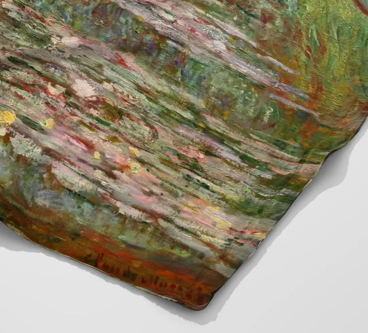 Claude Monet - Ponte su uno stagno di ninfee coperta in pile da Timeless Artworks