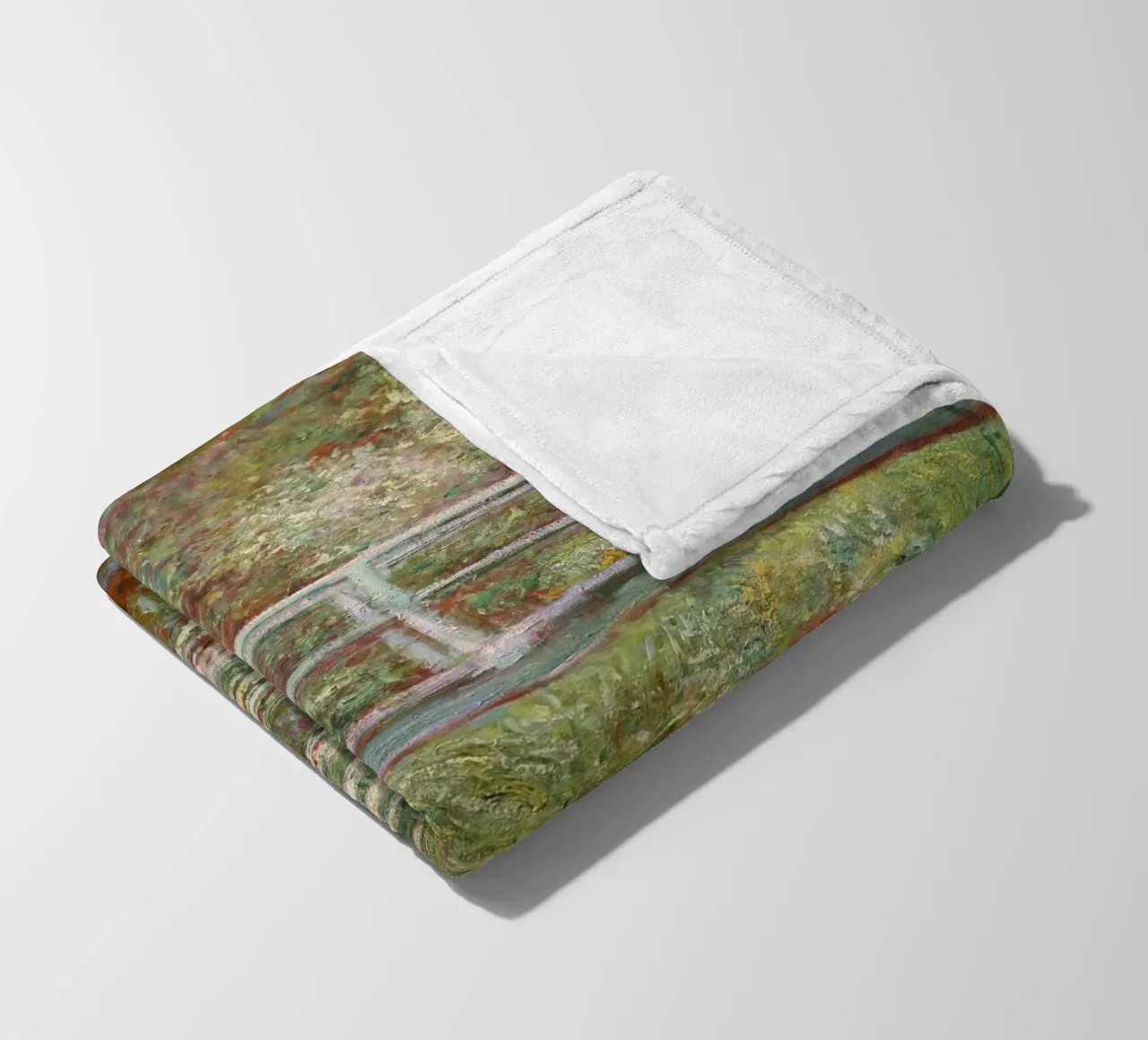 Claude Monet - Ponte su uno stagno di ninfee coperta in pile da Timeless Artworks