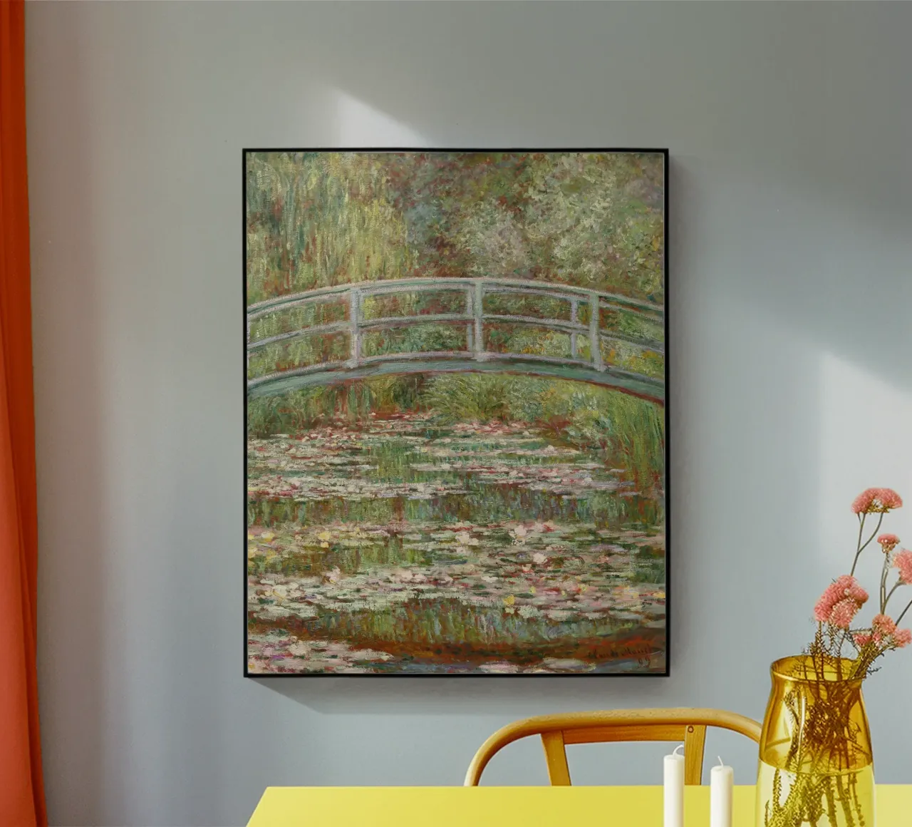 Claude Monet - Ponte su uno stagno di ninfee plexiglass da Timeless Artworks