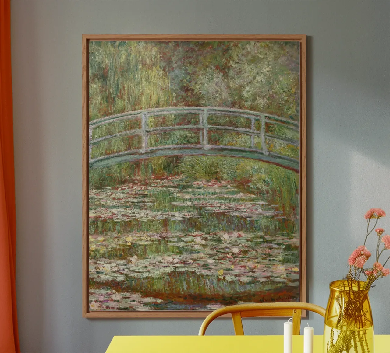 Claude Monet - Ponte su uno stagno di ninfee alluminio dibond da Timeless Artworks
