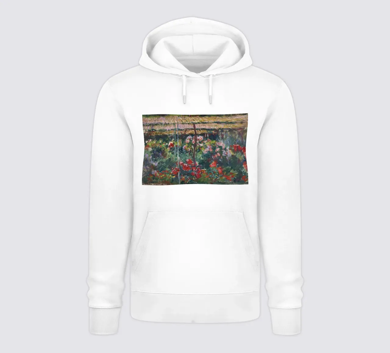Claude Monet - Giardino delle peonie felpa con cappuccio da Timeless Artworks