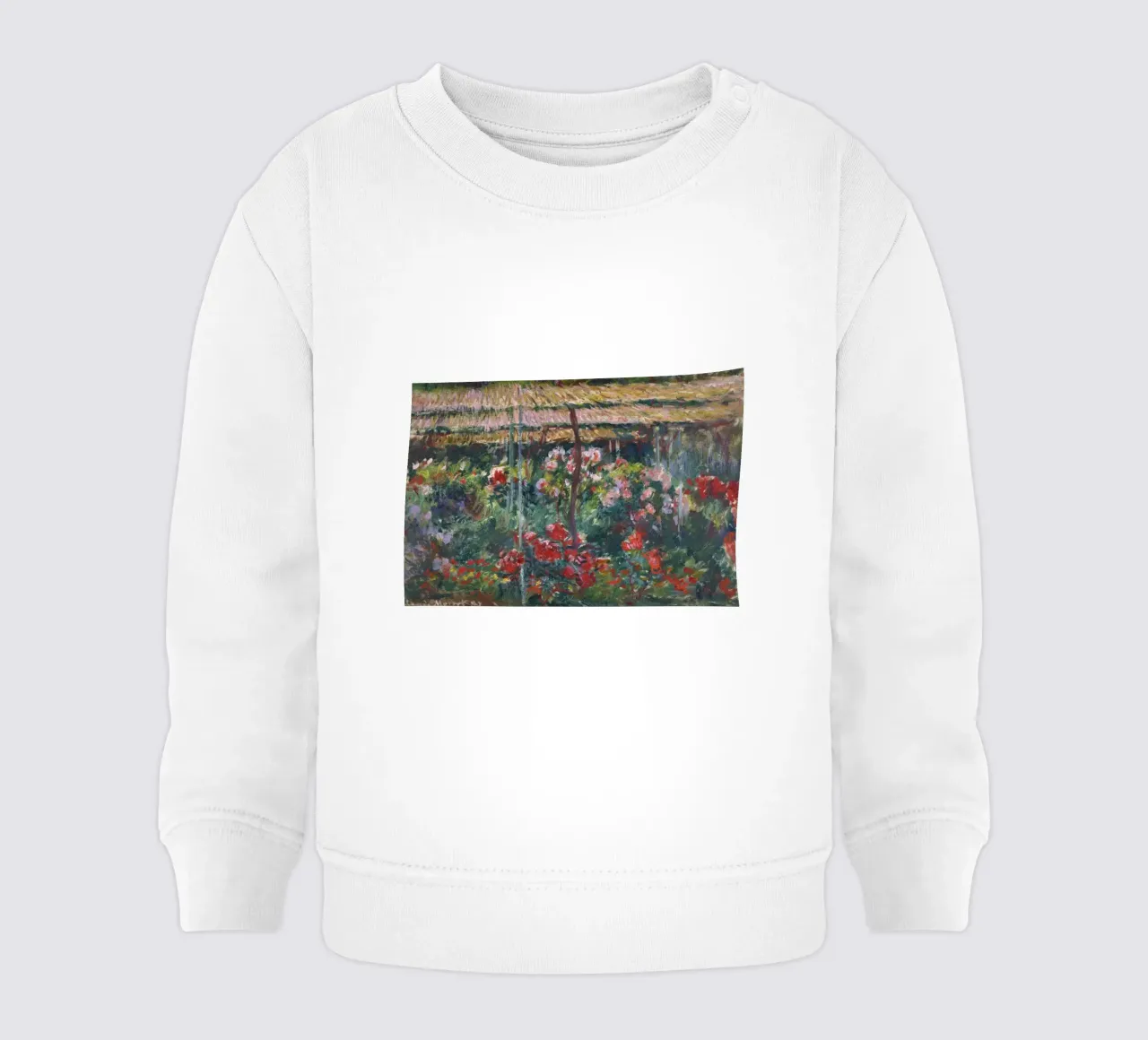 Claude Monet - Giardino delle peonie felpa neonato da Timeless Artworks