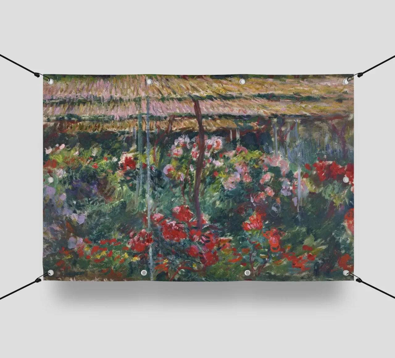 Claude Monet - Giardino delle peonie telo in pvc da Timeless Artworks