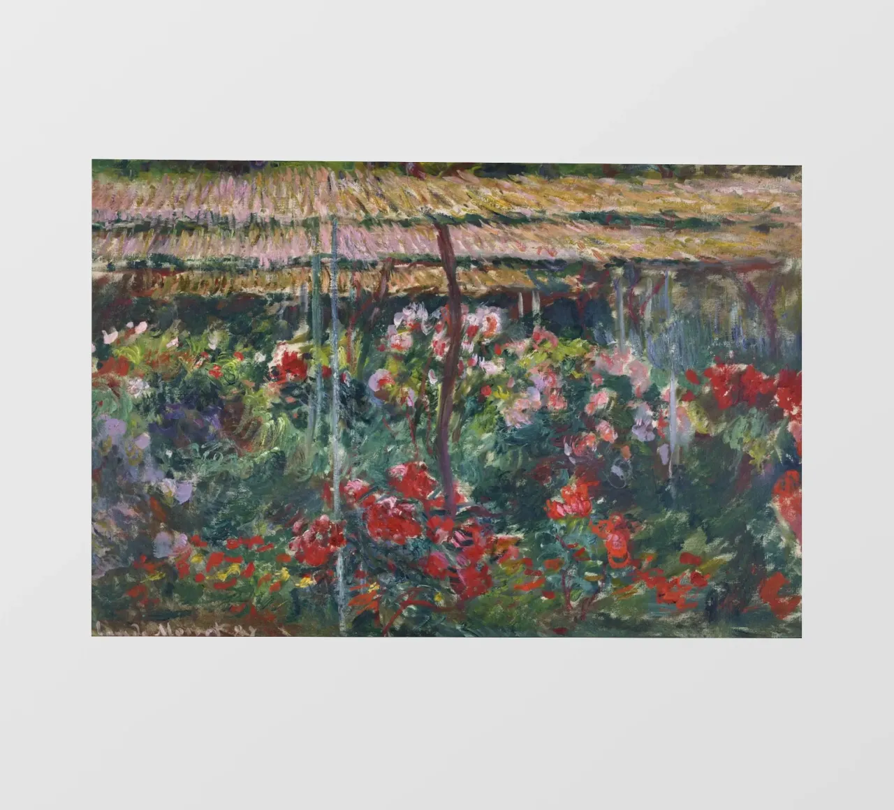Claude Monet - Giardino delle peonie telo in pvc da Timeless Artworks