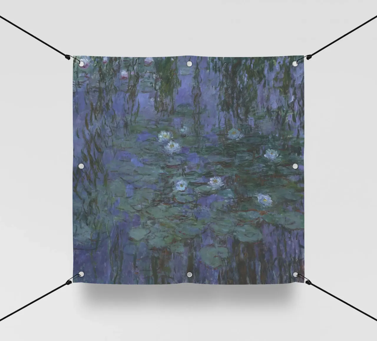 Claude Monet - Ninfee blu telo in pvc da Timeless Artworks