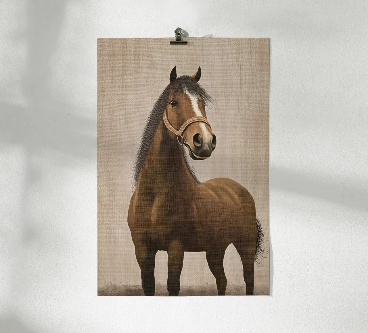 Horse love In shades of brown poster by Carinaprint