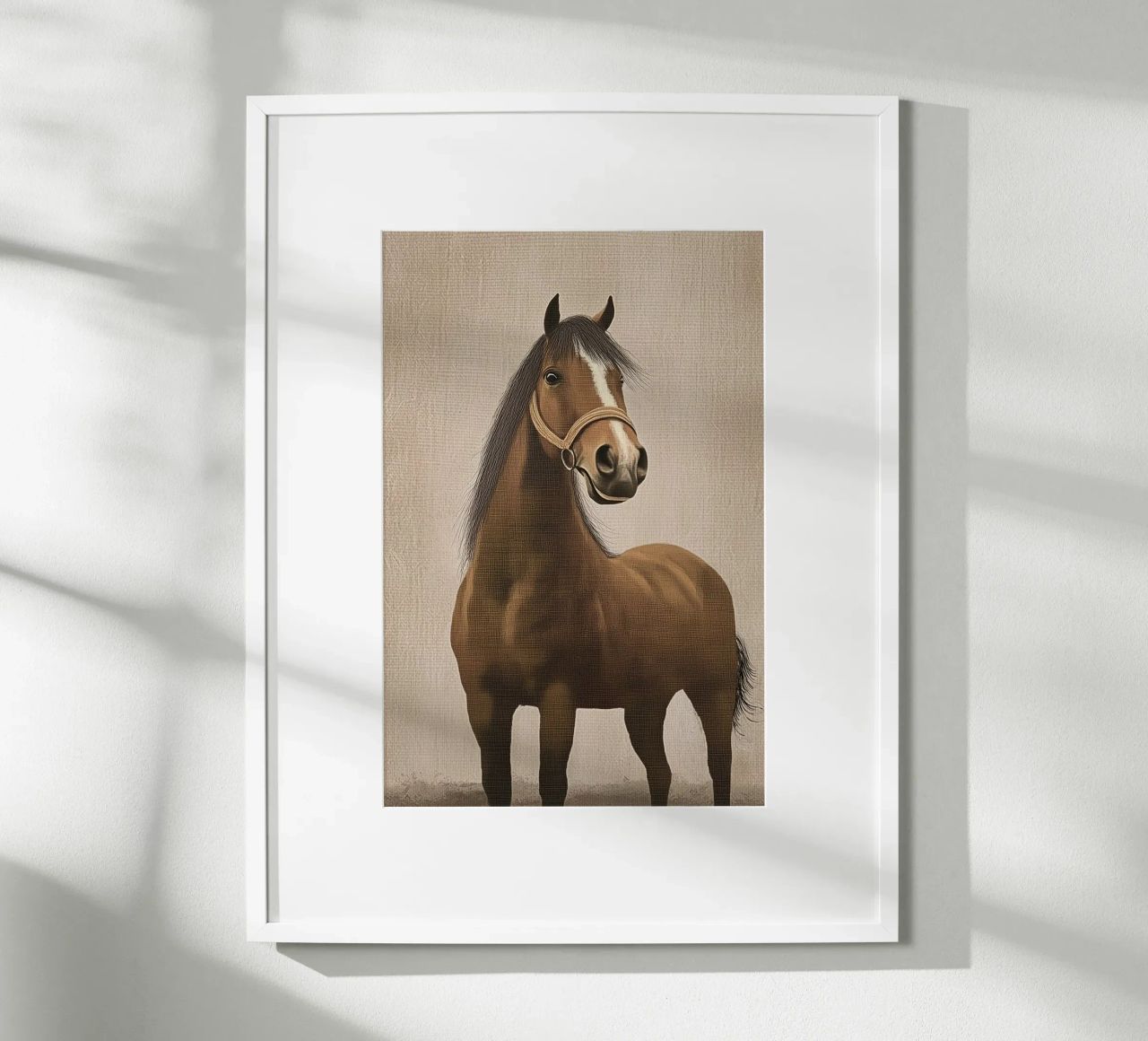 Horse love In shades of brown poster by Carinaprint
