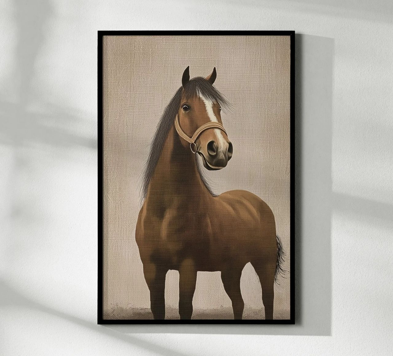 Horse love In shades of brown poster by Carinaprint