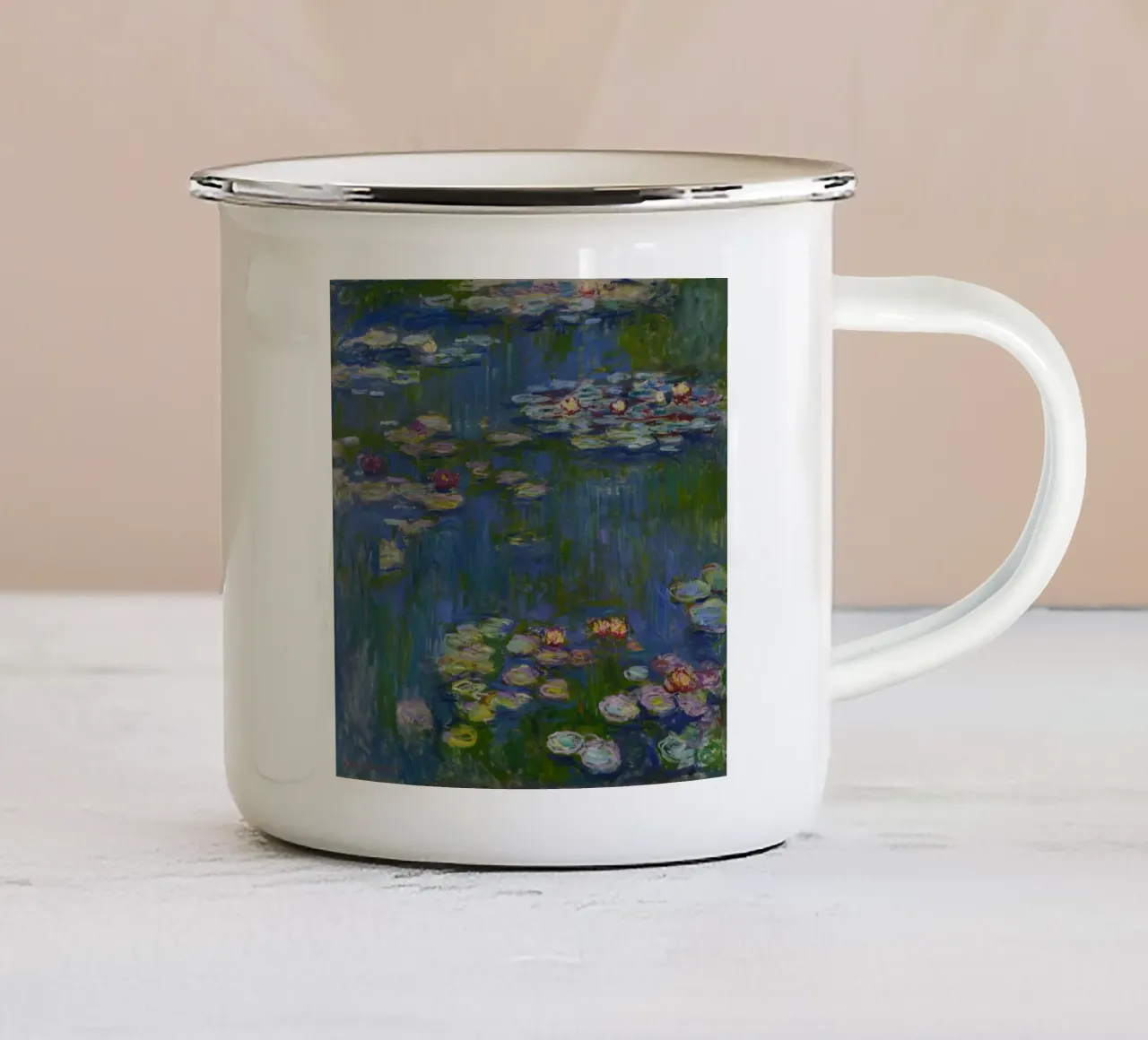 Claude Monet - Ninfee (8) tazza in smalto da Timeless Artworks