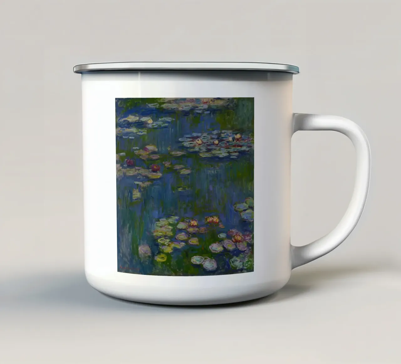 Claude Monet - Ninfee (8) tazza in smalto da Timeless Artworks