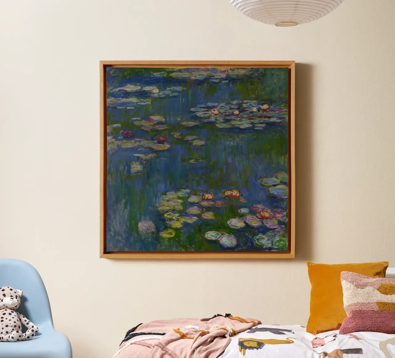 Claude Monet - Ninfee (8) tela con Cornice a cassetta da Timeless Artworks