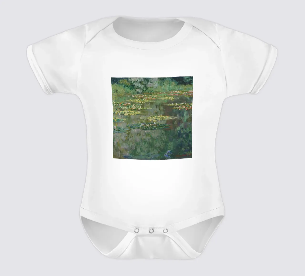 Claude Monet - Ninfee - Le Bassin des Nympheas body neonato maniche corte da Timeless Artworks