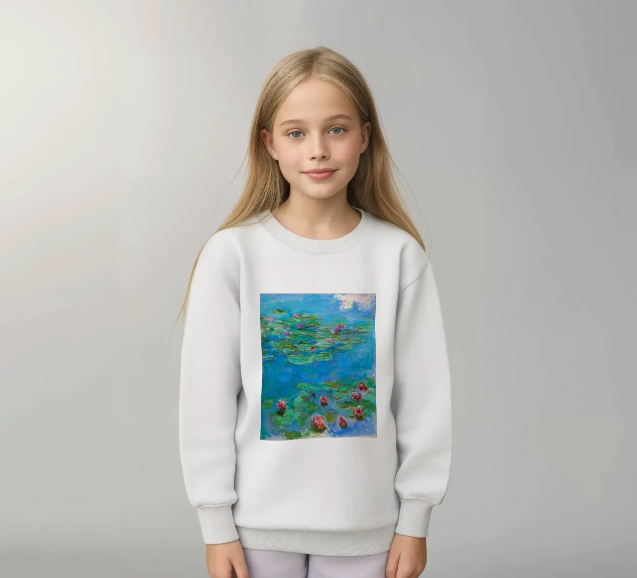 Claude Monet - Ninfee rosse felpa bambino da Timeless Artworks