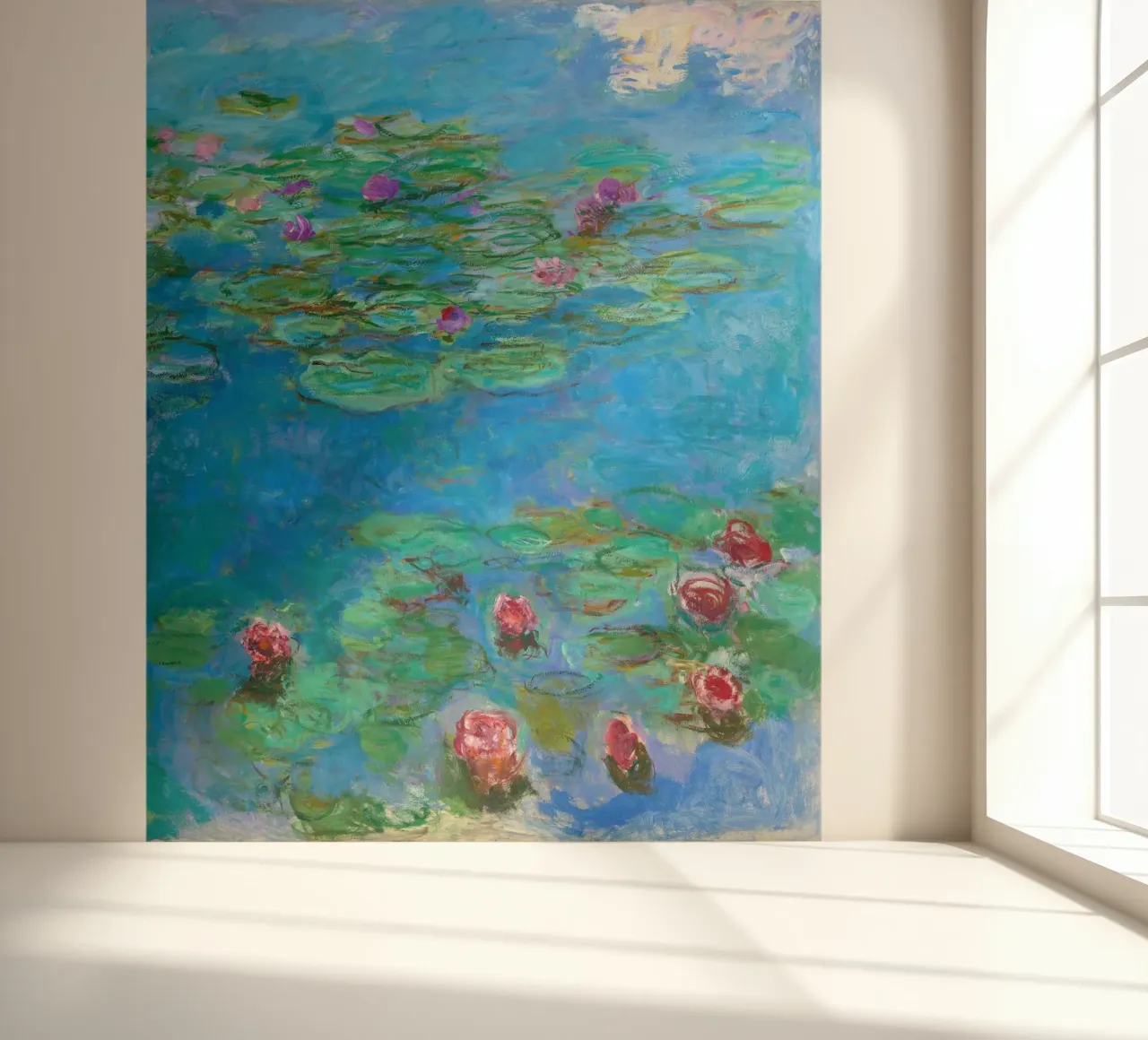 Claude Monet - Red Water Lilies photo wallpaper by Timeless Artworks