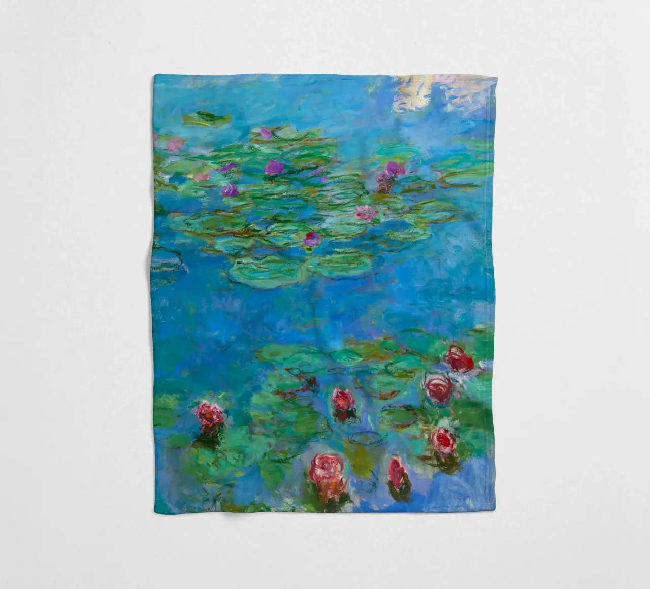 Claude Monet - Ninfee rosse coperta in pile da Timeless Artworks