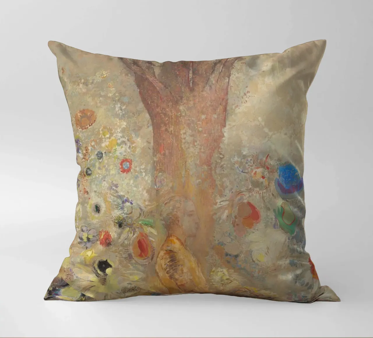 Odilon Redon - Buddha in gioventù cuscino da Timeless Artworks