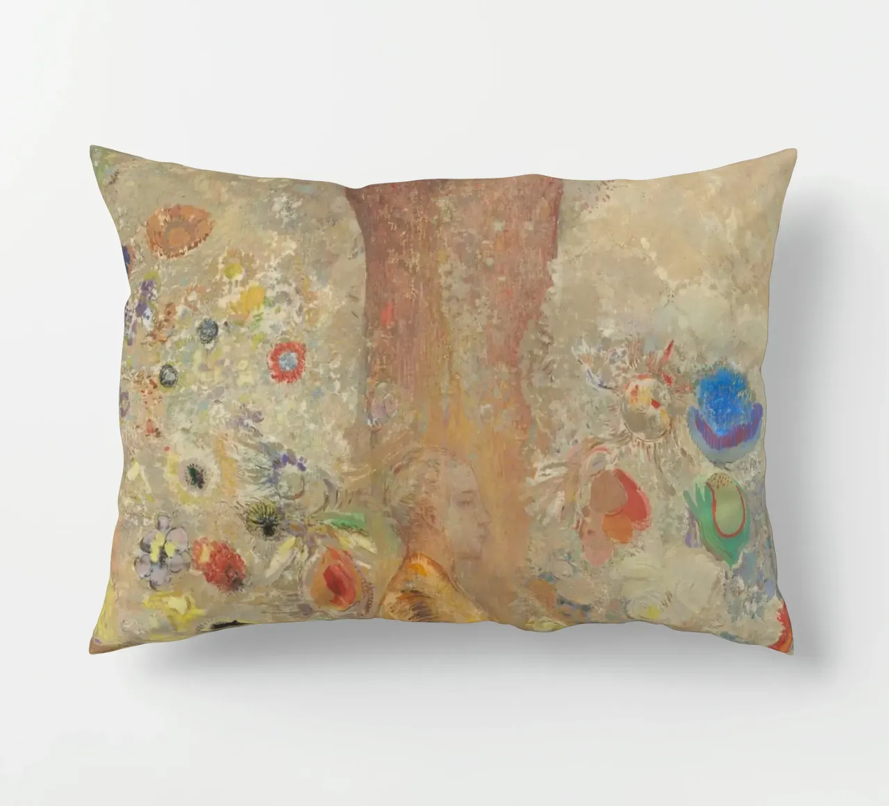 Odilon Redon - Buddha in gioventù cuscino da Timeless Artworks