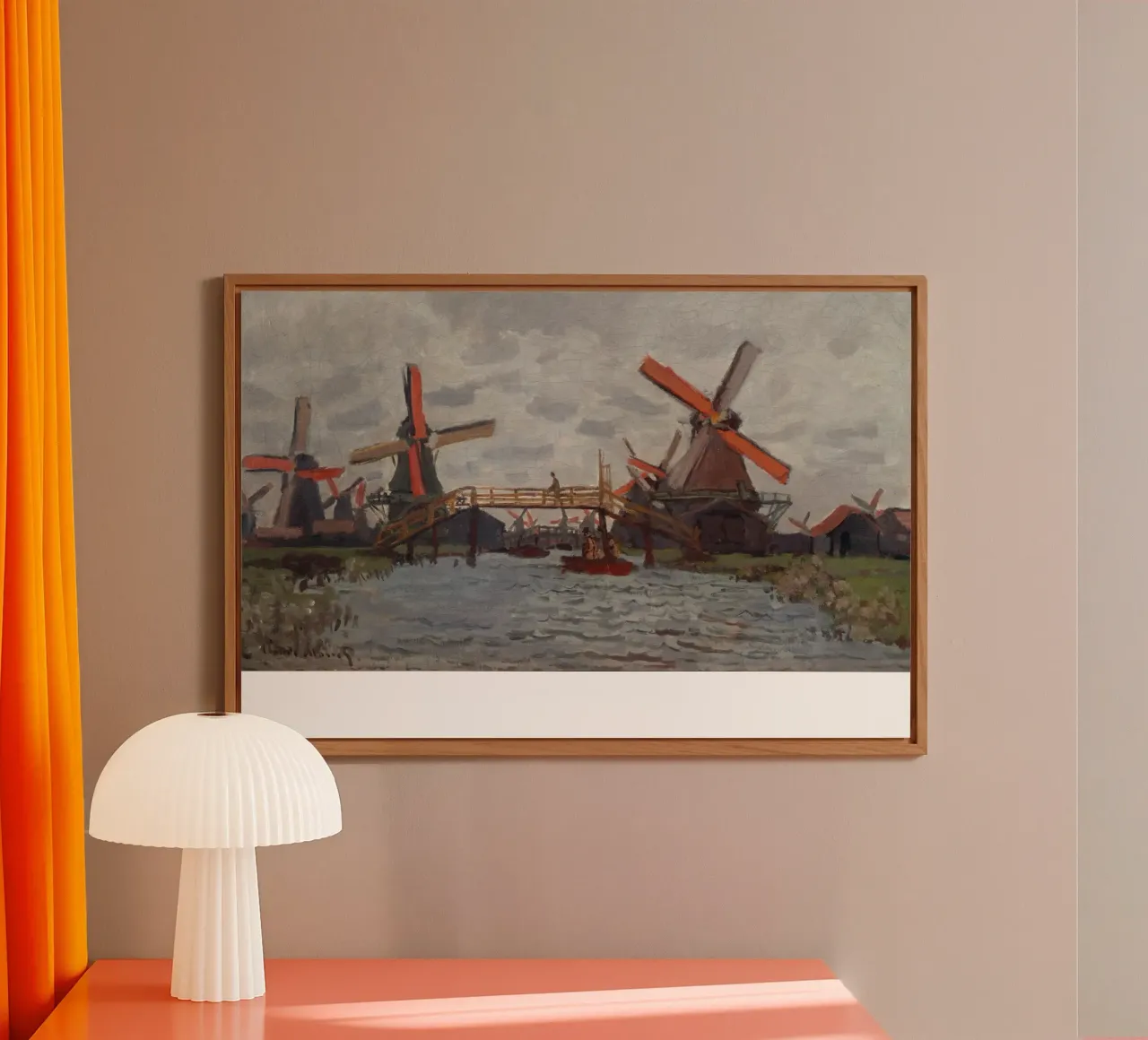 Claude Monet - Mulini a vento vicino a Zaandam alluminio dibond da Timeless Artworks